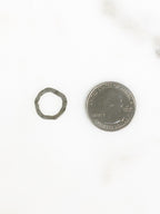 Sterling Silver Hammered Raw Open Circle Connector Ring Charm 16mm