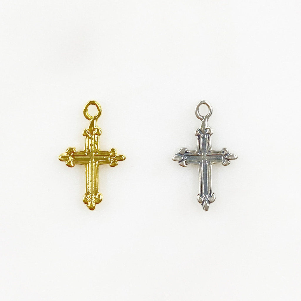 Sterling Silver or Vermeil or Dainty Small Tiny Mini Fleur De Lis Pointed