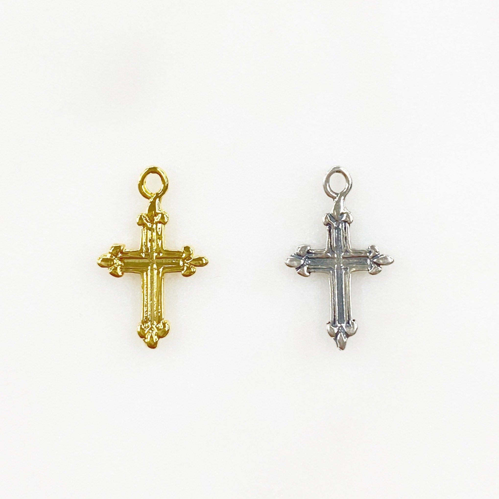 Sterling Silver or Vermeil or Dainty Small Tiny Mini Fleur De Lis Pointed