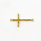 Sterling Silver or Vermeil or Large Hammered Textured Horizontal Cross