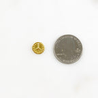 10mm Sterling Silver or Vermeil or Dotted Rim Peace Sign Circle Charm Hippie