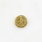10mm Sterling Silver or Vermeil or Tiny Mini Fleur De Lis with Dots Circle
