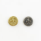10mm Sterling Silver or Vermeil or Tiny Mini Fleur De Lis with Dots Circle
