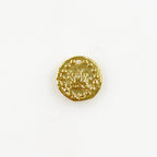 Sterling Silver or Vermeil or Tiny Mini Crown with Dots Circle Medallion Coin
