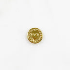 10mm Sterling Silver or Vermeil or Tiny Mini Heart with Dots Circle Medallion