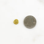 10mm Sterling Silver or Vermeil Small Raised Om Ohm Circle Coin Medallion