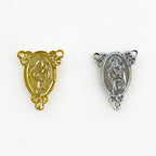 Sterling Silver or Vermeil or Catholic Sacred Jesus Madonna & Child 3 Way Link