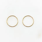 14K Gold Filled 16mm Smooth Connector Ring Open Circle Charm Soldered (2pc)