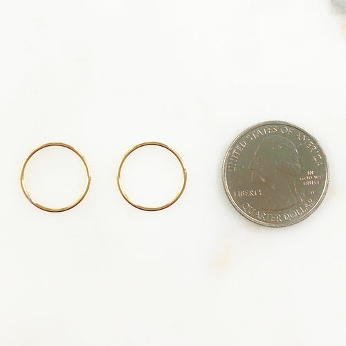14K Gold Filled 16mm Smooth Connector Ring Open Circle Charm Soldered (2pc)