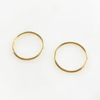 14K Gold Filled 16mm Smooth Connector Ring Open Circle Charm Soldered (2pc)