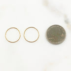 14K Gold Filled 19mm Smooth Connector Ring Open Circle Charm Soldered (2pc)