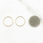14K Gold Filled 20.5mm Smooth Connector Ring Open Circle Charm Soldered (2pc)