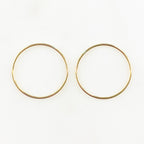 14K Gold Filled 24.5mm Smooth Connector Ring Open Circle Charm Soldered (2pc)