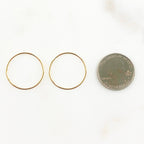 14K Gold Filled 24.5mm Smooth Connector Ring Open Circle Charm Soldered (2pc)