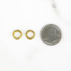 9mm Vermeil Gold Connector Ring Charm Choose Your Style Matte Gold