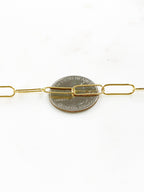 14K Gold Filled 5 x 15mm 14K GF Light Textured Elongated – Sold by the Foot