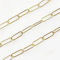 14K Gold Filled 5 x 15mm 14K GF Light Textured Elongated – Sold by the Foot