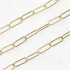 14K Gold Filled 5 x 15mm 14K GF Light Textured Elongated – Sold by the Foot