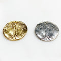 Sterling Silver or Vermeil or Organic Oak Tree Wisdom Charm Modern Nature