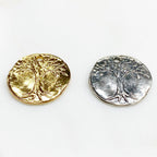Sterling Silver or Vermeil or Organic Oak Tree Wisdom Charm Modern Nature