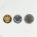 21mm Sterling Silver or Vermeil Large or Stamped Crown Coin Medallion Peace