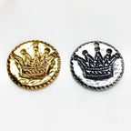 21mm Sterling Silver or Vermeil Large or Stamped Crown Coin Medallion Peace