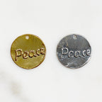 21mm Sterling Silver or Vermeil Large or Stamped Crown Coin Medallion Peace