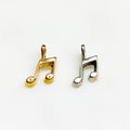 15mmx10mm Sterling Silver or Vermeil or Small Tiny Musical Eighth Note Artist