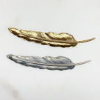 Sterling Silver or Vermeil or Extra Long Western Modern Detailed Bird Feather
