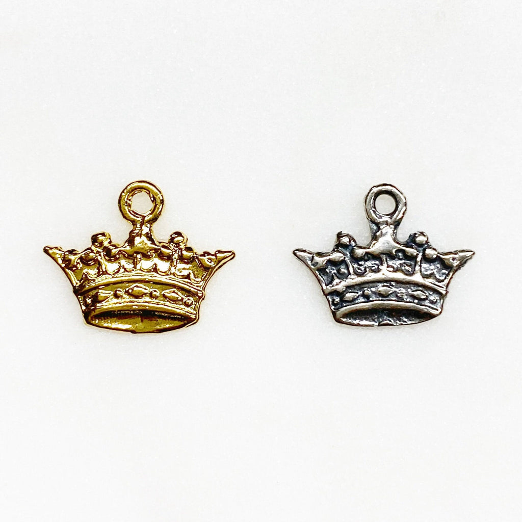Sterling Silver or Vermeil Thin or Flat Delicate Dainty Small Crown Princess