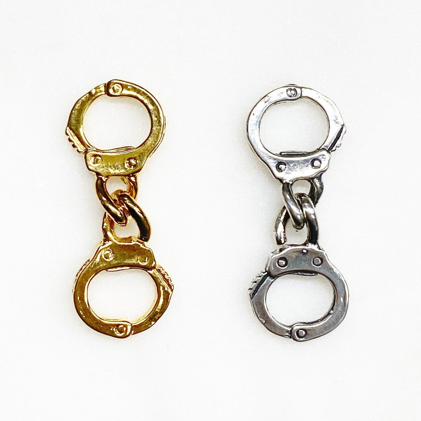 Sterling Silver or Vermeil Small or Handcuff Charm Police Sheriff Law