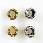 Pewter Snake Large Hole Bead Snake Bead Antique Gold (2pc)