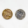 25mm Sterling Silver or Vermeil Raised Owl Coin Medallion Pendant