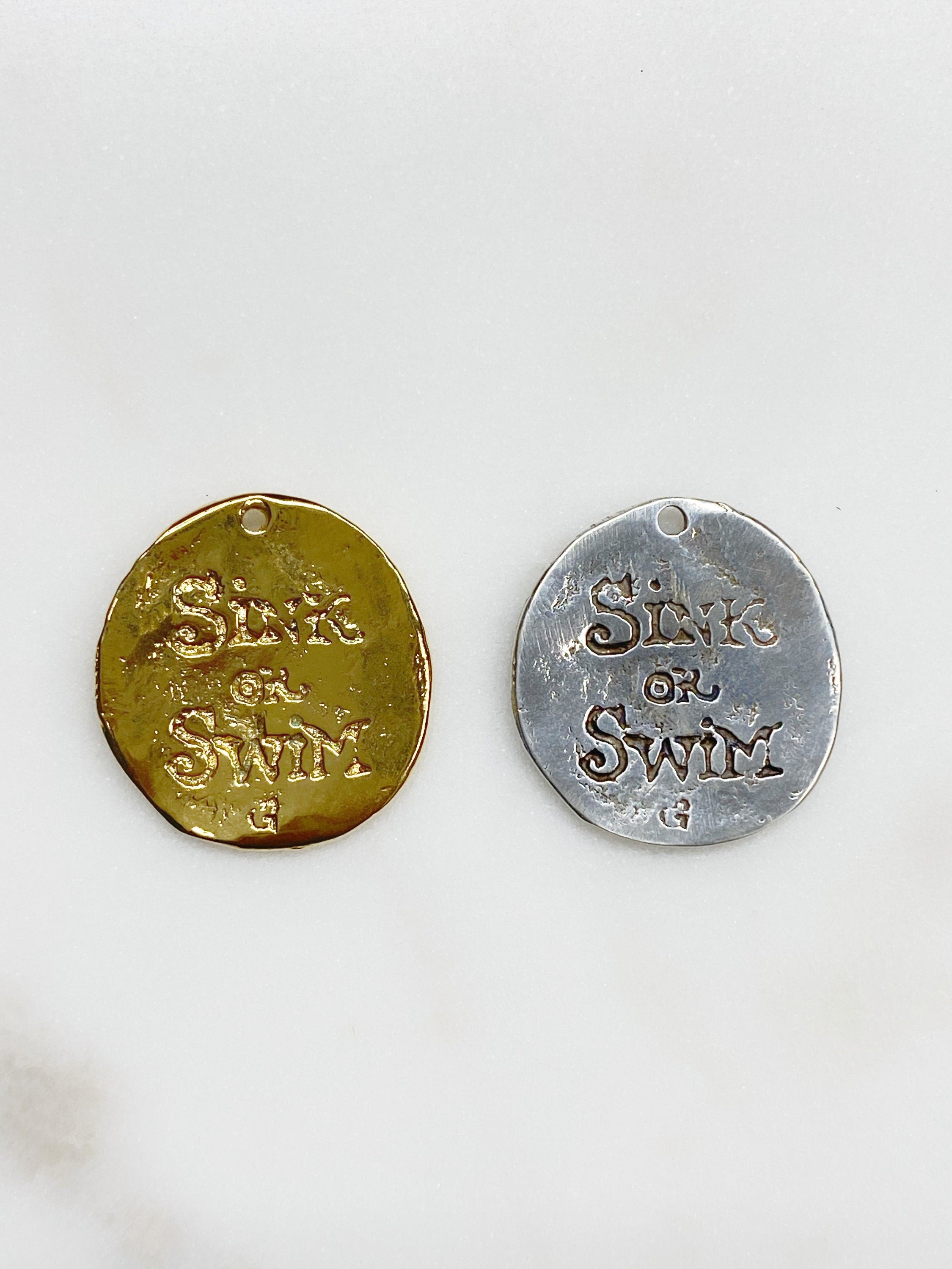 21mmx22mm Sterling Silver or Vermeil Raised Turtle Coin Medallion Pendant