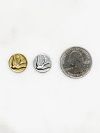 14mm Sterling Silver or Vermeil Thick Raised Bird Sparrow Coin Medallion