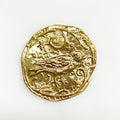 26mm Vermeil Detailed Bird Charm Bird Animal Textured Coin Charm