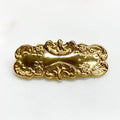 46mmx21mm Vermeil Connector Bar Plaque Charm Detailed Ornate Bar Charm