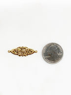 34mmx11mm Vermeil Connector Detailed Charm Gold Ornate Connector Charm