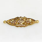 34mmx11mm Vermeil Connector Detailed Charm Gold Ornate Connector Charm