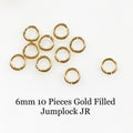 14K Gold Filled 6mm 10 Piece Jumplock Jump Rings (10pc)