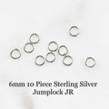 Sterling Silver 6mm 10 Piece Jumplock Jump Ring (10pc)