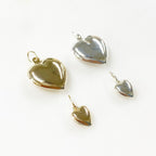 Sterling Silver or 14K Gold Filled or Pillow Heart Charm Small or Large Love