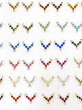 Base Metal Swarovski Crystal 3 Way Connector Charm Rosary Necklace (5pc)
