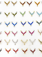 Base Metal Swarovski Crystal 3 Way Connector Charm Rosary Necklace (5pc)