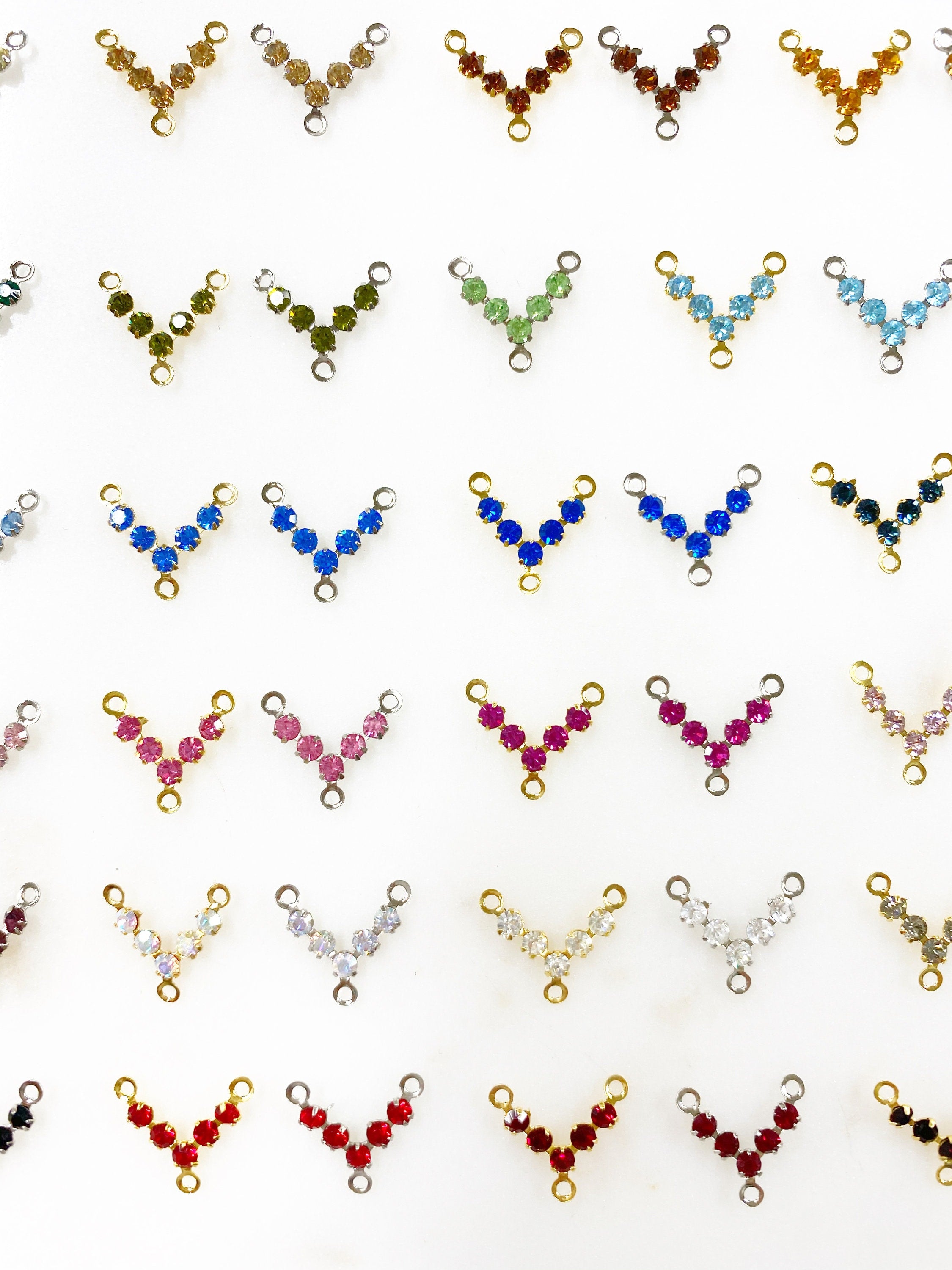 Base Metal Swarovski Crystal 3 Way Connector Charm Rosary Necklace (5pc)