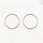 14K Gold Filled 20.5mm Smooth Connector Ring Open Circle Charm Soldered (2pc)