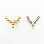 Base Metal Swarovski Crystal 3 Way Connector Charm Rosary Necklace (5pc)