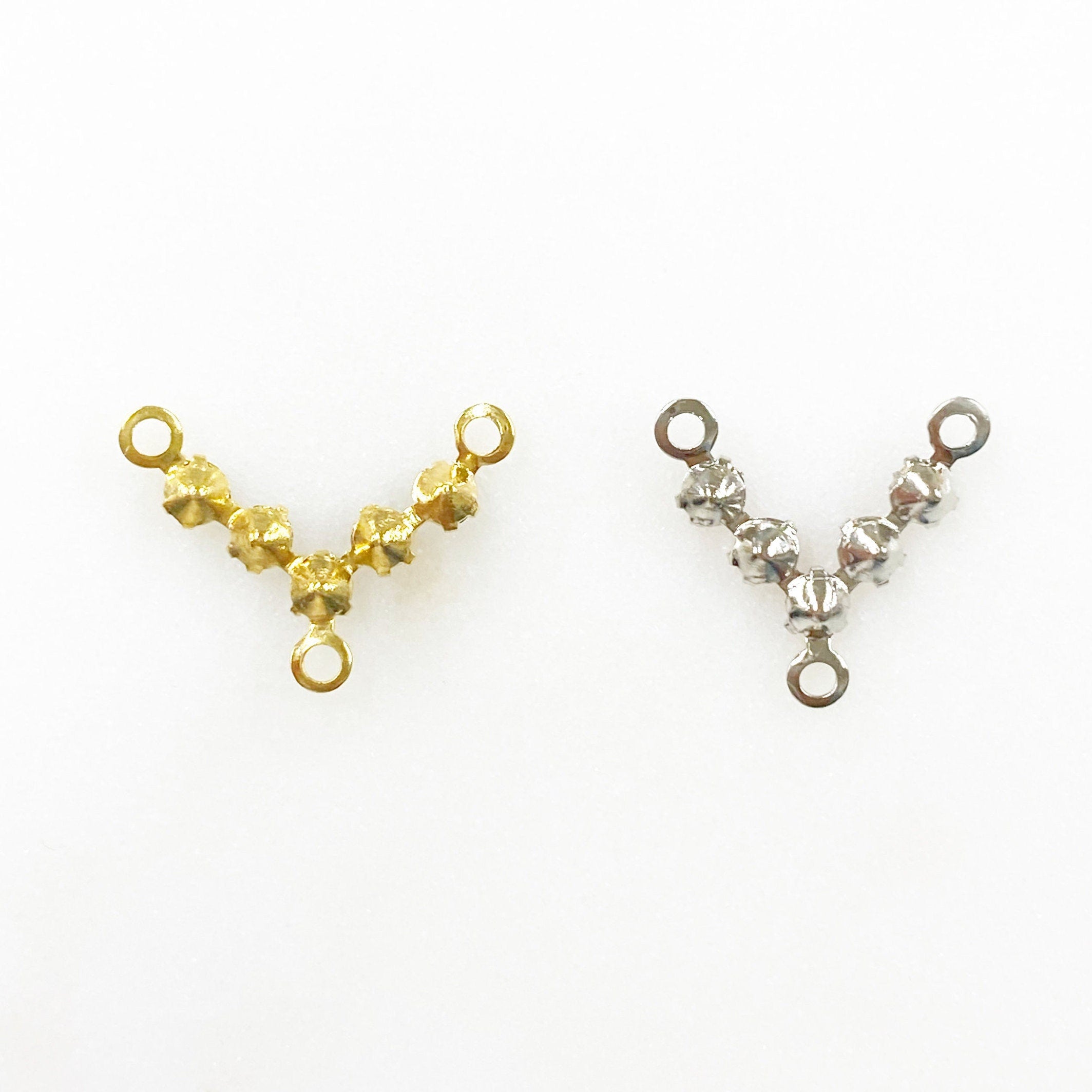 Base Metal Swarovski Crystal 3 Way Connector Charm Rosary Necklace (5pc)