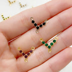 Base Metal Swarovski Crystal 3 Way Connector Charm Rosary Necklace (5pc)