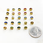 Gold Plated Swarovski Crystal Rondelles 6mm Spacer Bead Crystal (10pc)